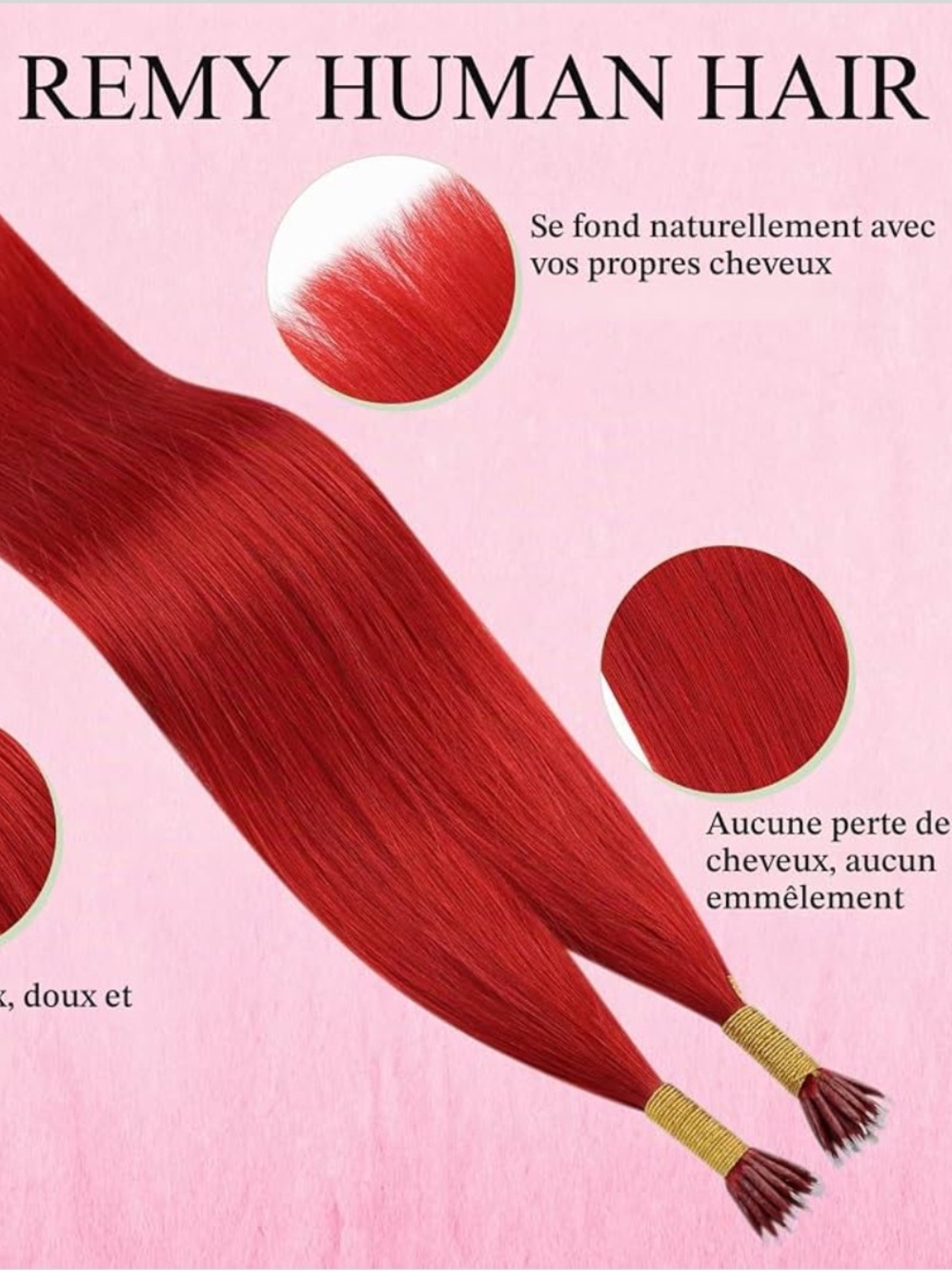 Red 16’’ Loop REmy Hair Extension — NWT